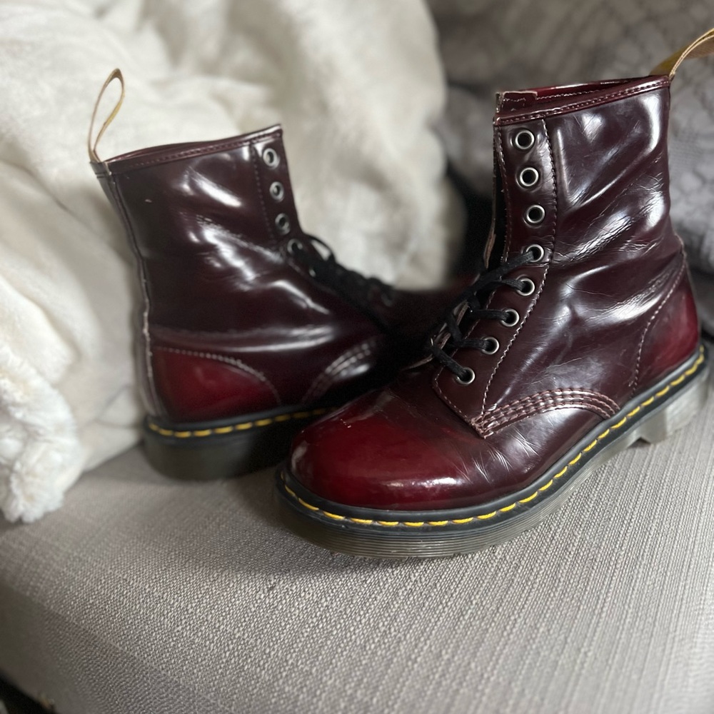 Red Dr Martens.